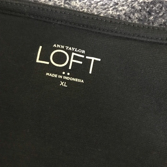 Loft Ann Taylor Top chevron black/white Sz XL - Picture 4 of 5